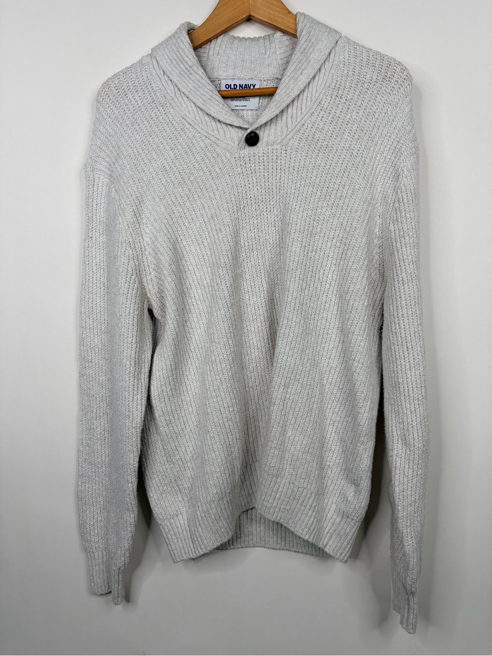 Old Navy Men's Shawl Collar Cardigan Sweater - Light Gray